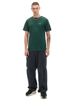 Cropp Koszulki*Ciemno t-shirt z aplikacją zielony