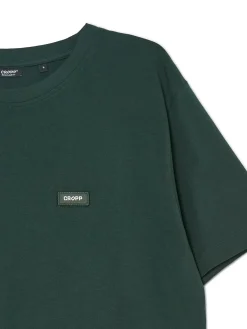 Cropp Koszulki*Ciemno t-shirt z aplikacją zielony