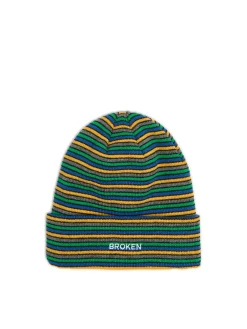 Cropp Czapki*Czapka beanie w paski zielony
