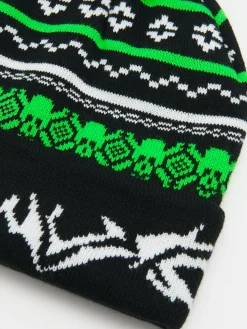 Cropp Czapki*Czapka beanie z pomponem zielony