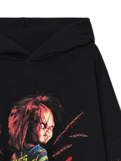 Cropp Bluzy*Czarna bluza hoddie z Laleczką Chucky czarny