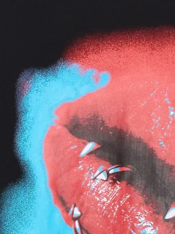 Cropp Bluzy*Czarna bluza hoodie z nadrukiem czarny