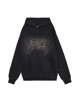Cropp Bluzy*Czarna bluza z aplikacją czarny
