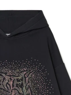 Cropp Bluzy*Czarna bluza z aplikacją czarny