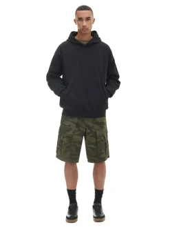 Cropp Bluzy*Czarna bluza z kapturem czarny