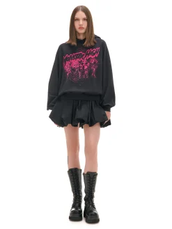 Cropp Bluzy*Czarna bluza z kapturem Monster High czarny