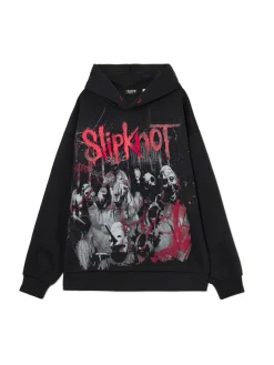 Cropp Bluzy*Czarna bluza z kapturem Slipknot czarny