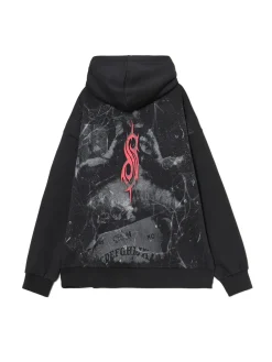 Cropp Bluzy*Czarna bluza z kapturem Slipknot czarny