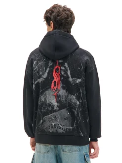 Cropp Bluzy*Czarna bluza z kapturem Slipknot czarny