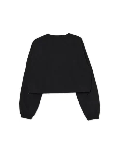 Cropp Koszule, Bluzki|Sety*Czarna bluzka z nadrukiem i regulacją czarny
