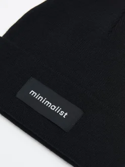 Cropp Czapki*Czarna czapka beanie z naszywką czarny