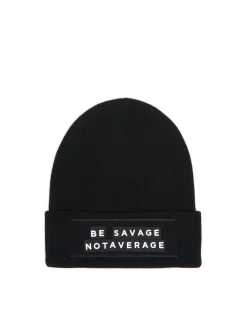 Cropp Czapki*Czarna czapka z personalizowanym napisem czarny