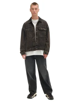 Cropp Kurtki, Płaszcze|Denim*Czarna jeansowa kurtka czarny