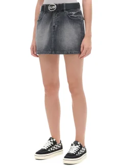 Cropp Spódnice|Sety*Czarna jeansowa spódnica mini czarny