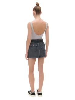 Cropp Spódnice|Sety*Czarna jeansowa spódnica mini czarny