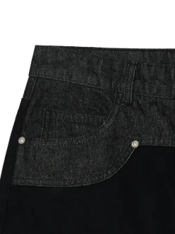 Cropp Spódnice*Czarna jeansowa spódnica mini szary