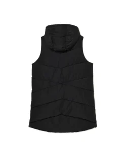 Cropp Kurtki, Płaszcze*Czarna kamizelka puffer z kapturem czarny