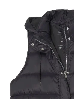 Cropp Kurtki, Płaszcze*Czarna kamizelka puffer z kapturem czarny