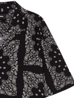 Cropp Koszule*Czarna koszula z krótkim rękawem czarny