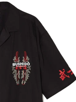 Cropp Koszule*Czarna koszula z krótkim rękawem czarny