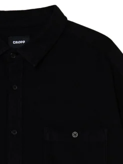 Cropp Koszule*Czarna koszula z postrzępieniami czarny