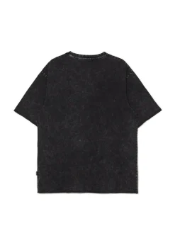 Cropp Koszulki*Czarna koszulka acid wash czarny