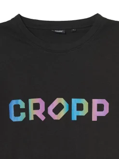 Cropp Koszulki*Czarna koszulka czarny