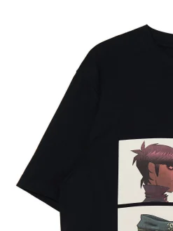 Cropp Koszulki*Czarna koszulka Gorillaz czarny