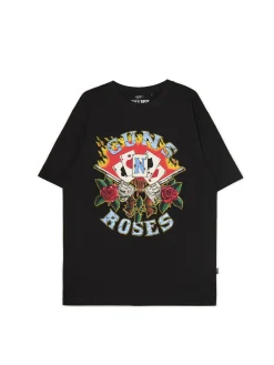 Cropp Koszulki*Czarna koszulka Guns N' Roses czarny