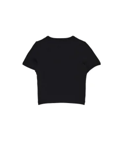 Cropp Koszulki, Topy*Czarna koszulka slim czarny