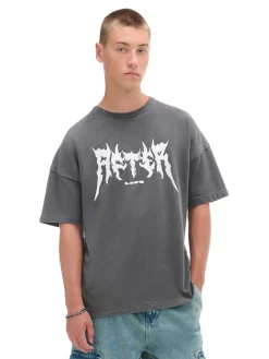 Cropp Koszulki*Czarna koszulka z efektem sprania czarny