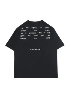 Cropp Koszulki*Czarna koszulka z nadrukiem Tupac Shakur czarny