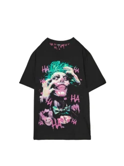 Cropp Koszulki*Czarna koszulka z nadrukiem Jokera czarny