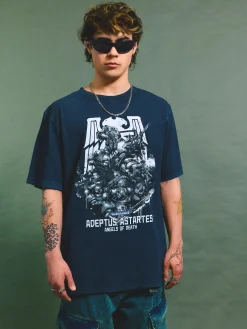 Cropp Koszulki*Czarna koszulka z nadrukiem Warhammer czarny