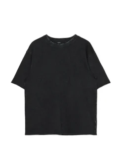 Cropp Koszulki*Czarna koszulka z surowym wykończeniem czarny
