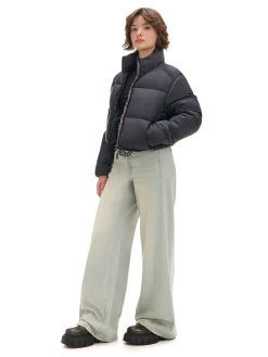 Cropp Kurtki, Płaszcze*Czarna kurtka puffer czarny