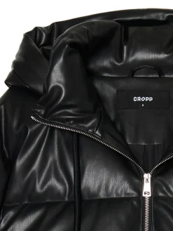 Cropp Kurtki, Płaszcze*Czarna kurtka puffer z kapturem czarny