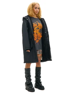 Cropp Kurtki, Płaszcze|Kożuszki, Futerka*Czarna parka z kapturem czarny