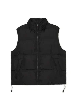 Cropp Kurtki, Płaszcze*Czarna pikowana kamizelka z regulacją czarny