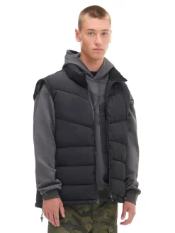 Cropp Kurtki, Płaszcze*Czarna pikowana kamizelka czarny