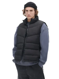 Cropp Kurtki, Płaszcze*Czarna pikowana kamizelka czarny