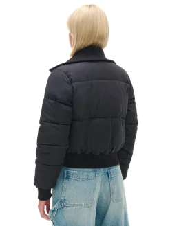 Cropp Kurtki, Płaszcze*Czarna pikowana kurtka bomber czarny