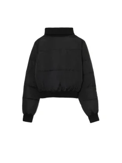 Cropp Kurtki, Płaszcze*Czarna pikowana kurtka bomber czarny