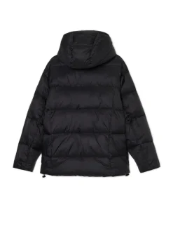 Cropp Kurtki, Płaszcze*Czarna pikowana kurtka z kapturem czarny