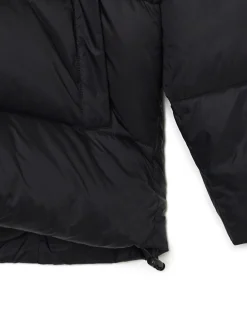 Cropp Kurtki, Płaszcze*Czarna pikowana kurtka z kapturem czarny