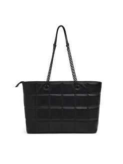 Cropp Torby, Plecaki*Czarna pikowana torebka na łańcuszku czarny