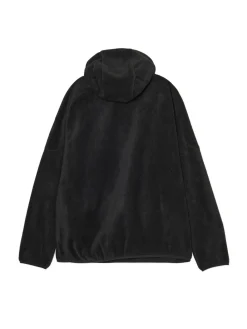 Cropp Bluzy*Czarna polarowa bluza z kapturem czarny