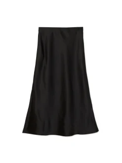 Cropp Spódnice*Czarna satynowa spódnica czarny