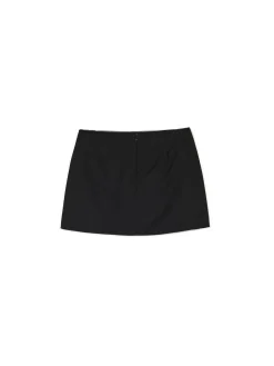 Cropp Spódnice*Czarna spódnica mini z wiskozą czarny