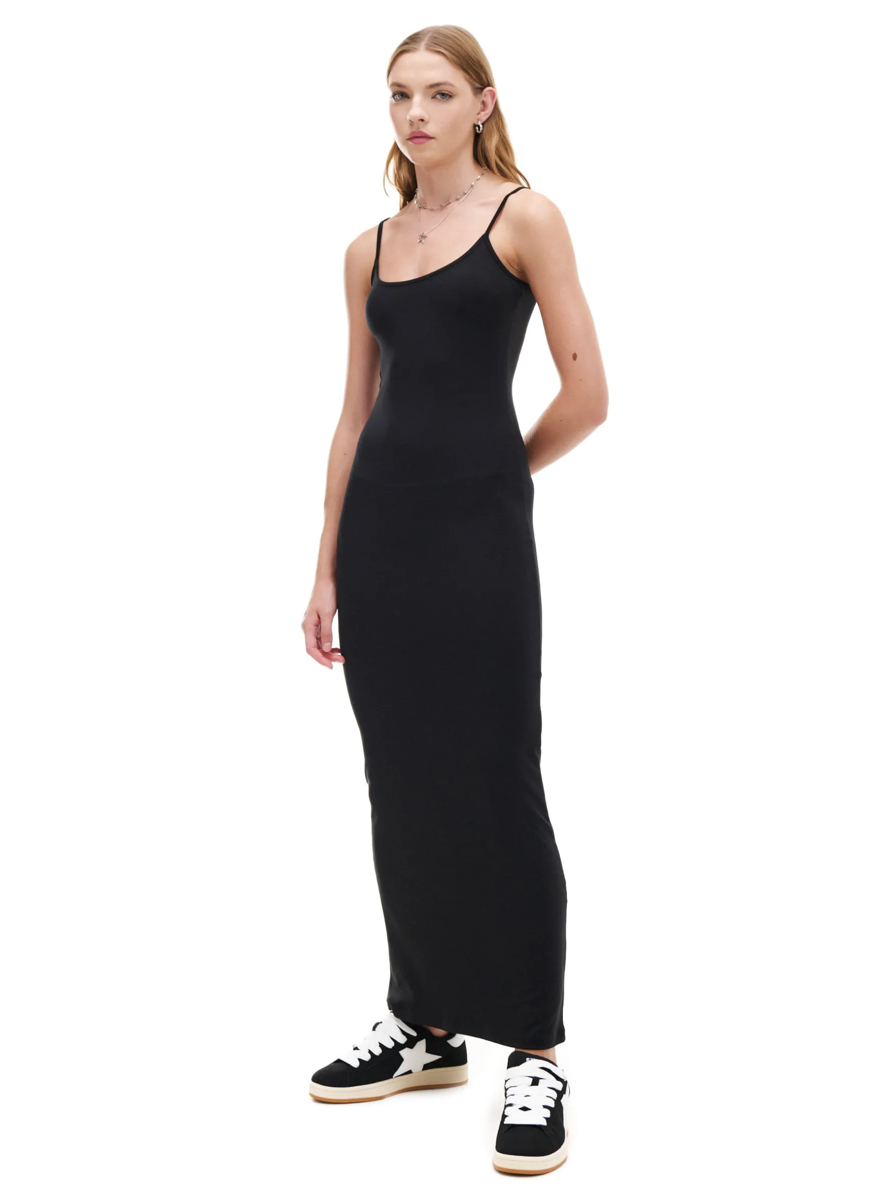 Cropp Sukienki, Kombinezony*Czarna sukienka maxi czarny